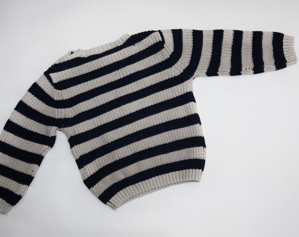Mickey sweater med striber