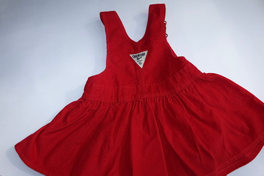 OshKosh B’gosh overall kjole i rød