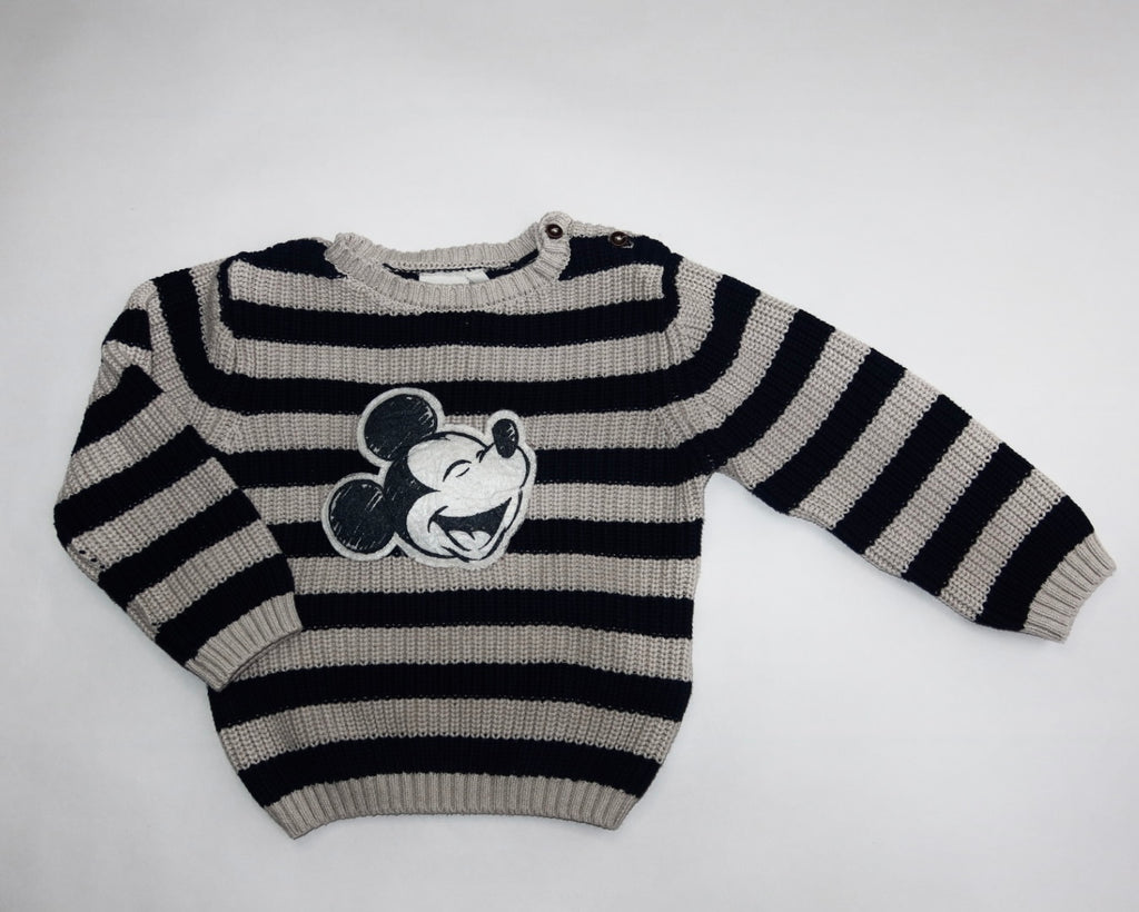 Mickey sweater med striber
