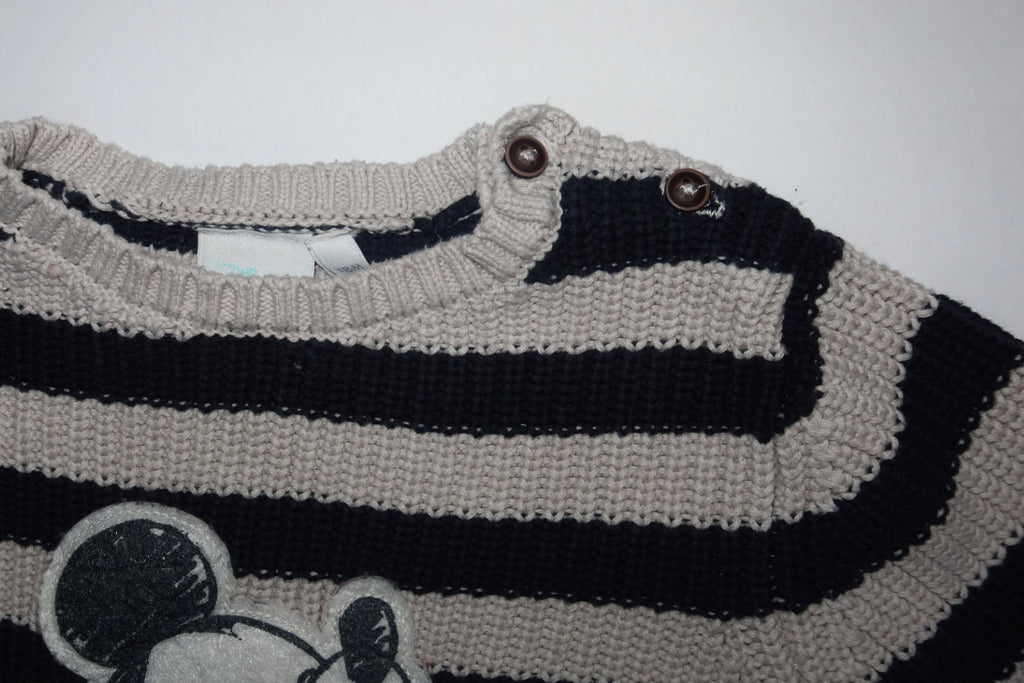 Mickey sweater med striber